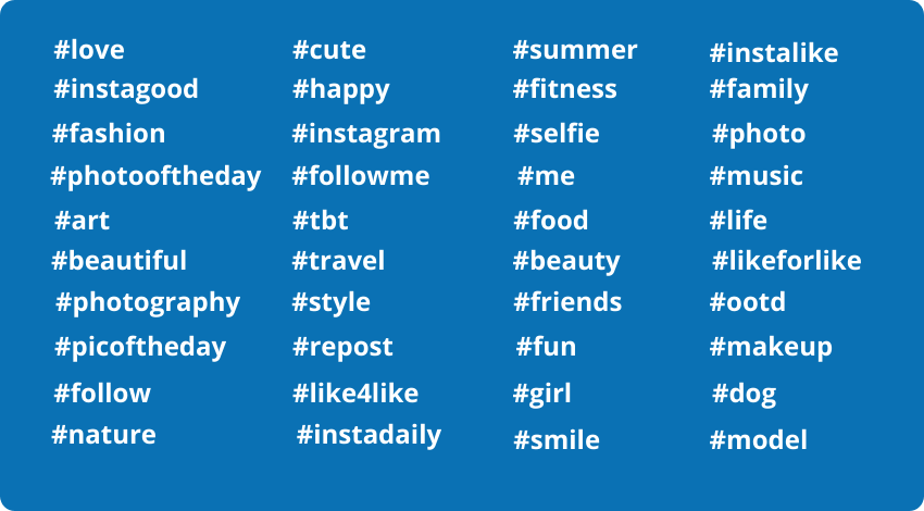 Hashtags populares en Instagram