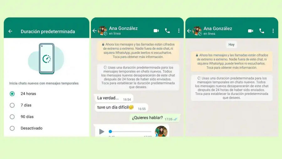 Mensajes autodestruibles WhatsApp