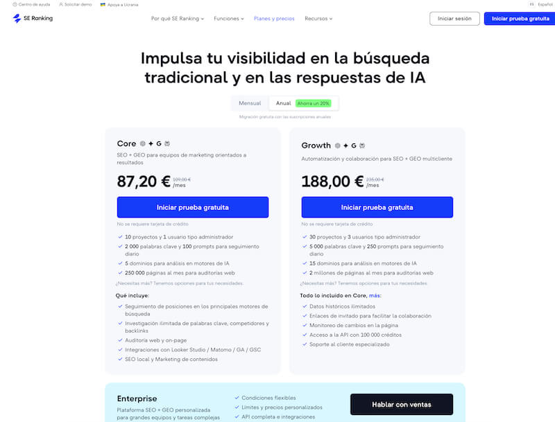 ¿Cuál es el precio de SE Ranking? Nuevos planes y precios ¿Cuál es el precio de SE Ranking? Nuevos planes y precios